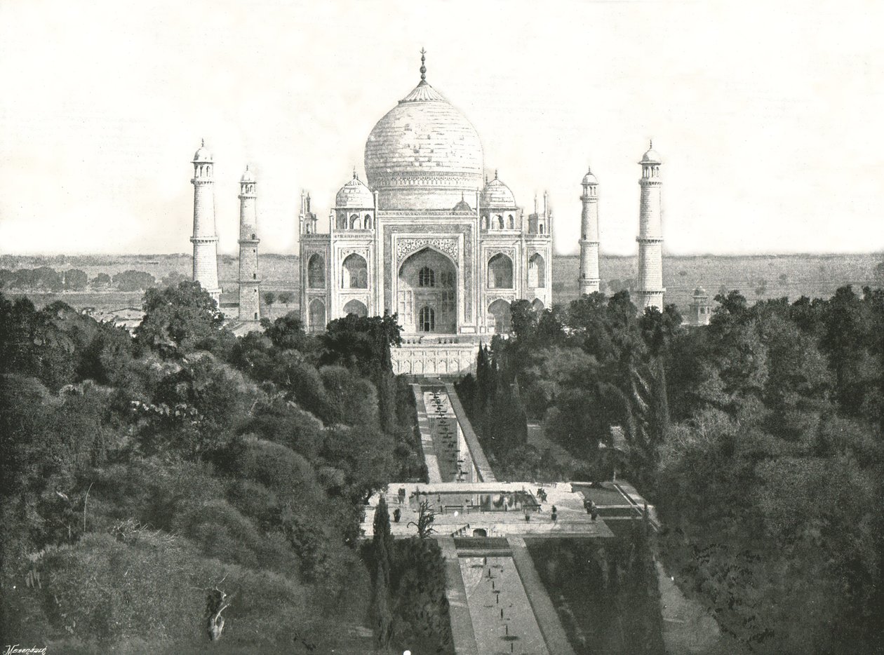 Taj Mahal, Agra, Intia, 1895. tekijältä Unbekannt