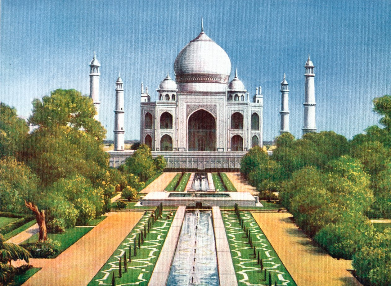 Taj Mahal, Agra, Intia, 1900-luvun alku tekijältä Unbekannt