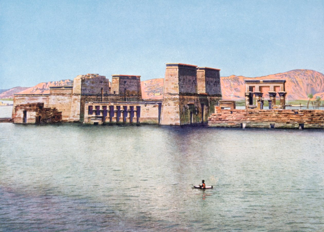 Isisin temppeli Philaessa, Egyptissä, 1900-luku tekijältä Unbekannt