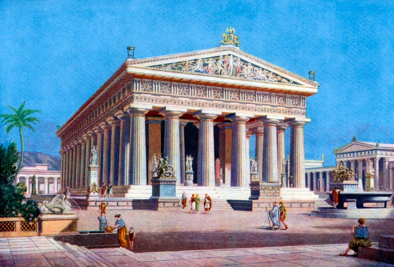 Poseidonin temppeli, Paestum Pesto, Italia, 1933-1934 tekijältä Unbekannt