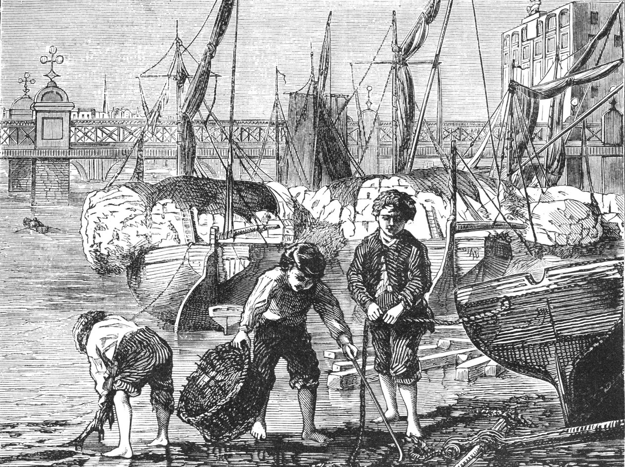 The Thames at Low Water, 1897. tekijältä Unbekannt