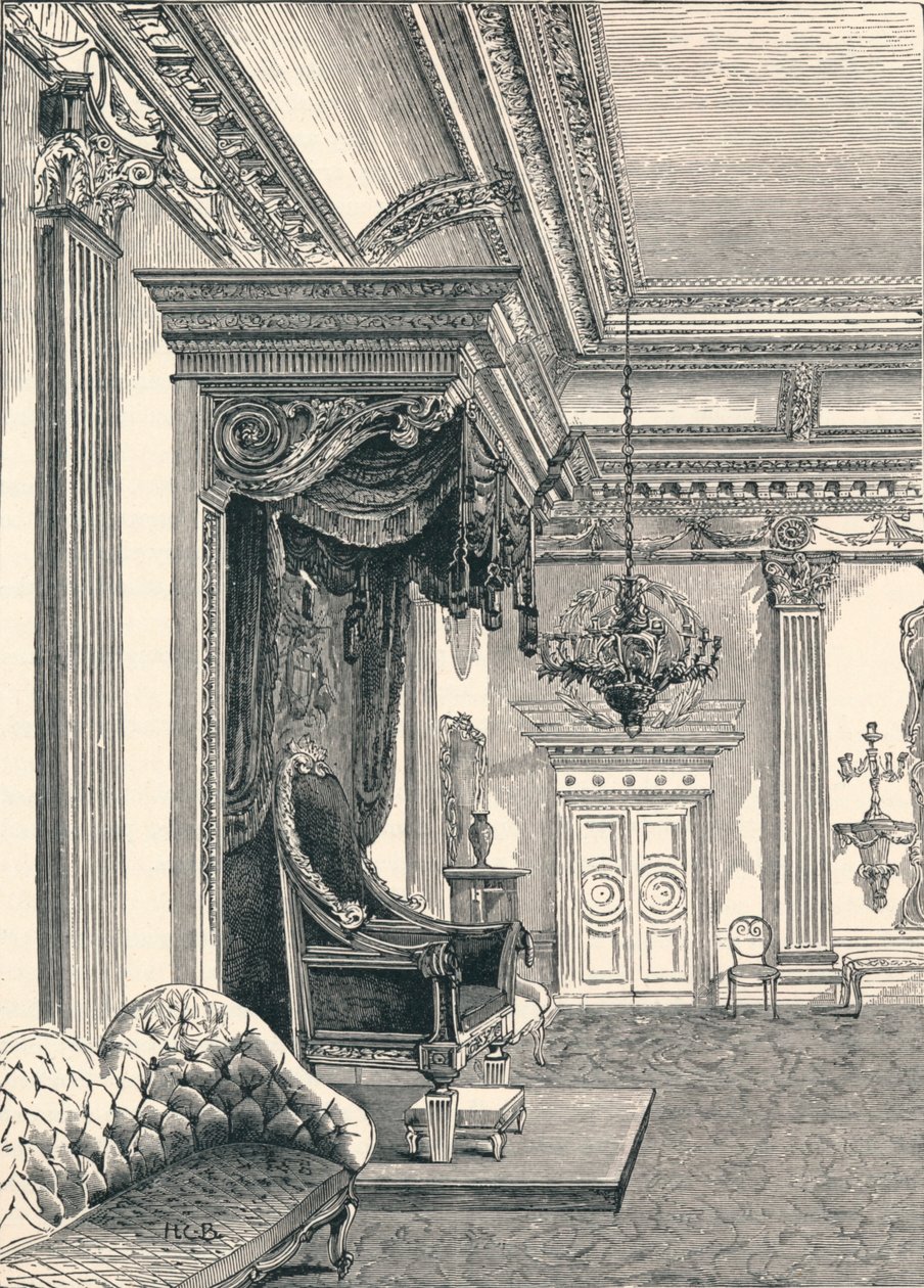 The Throne Room Dublinin linna, 1896 tekijältä Unbekannt
