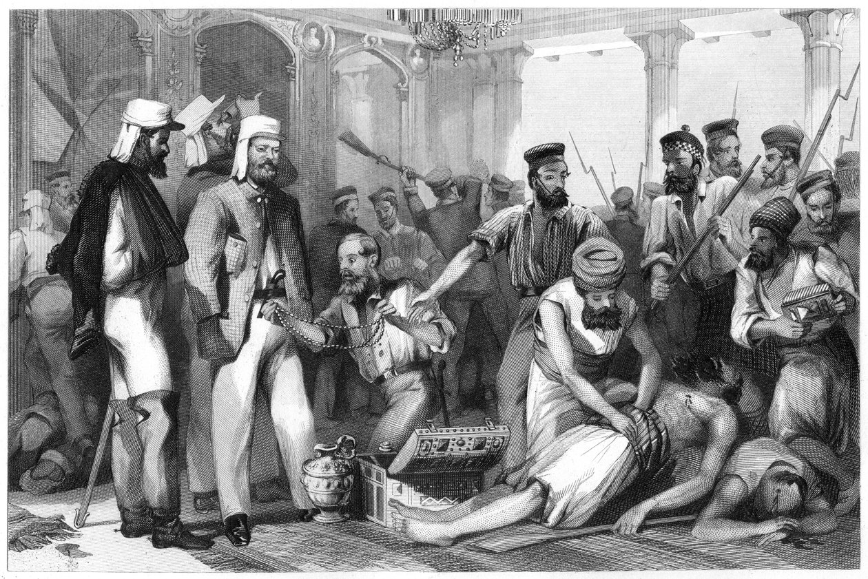 Timesin kirjeenvaihtaja katselee Kaiser Baghin potkua, 1858, 1860 tekijältä Unbekannt