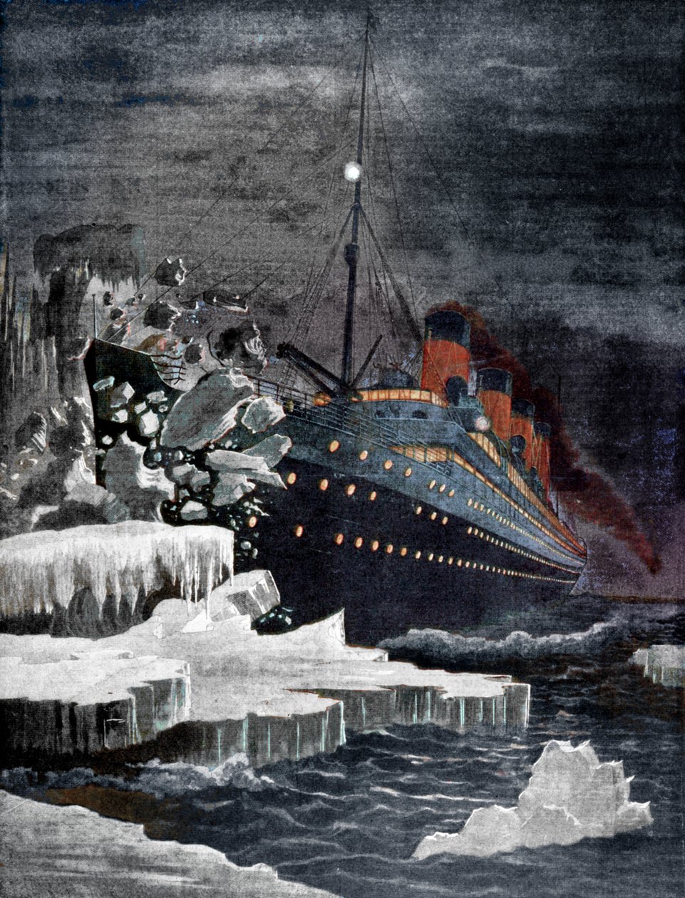 Titanic törmäsi jäävuoreen, 1912 tekijältä Unbekannt