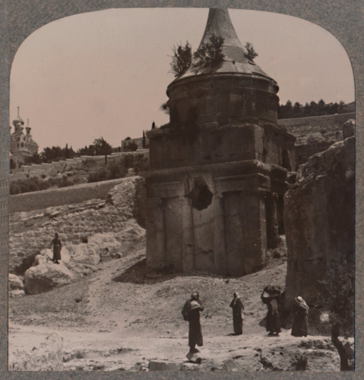 Absalomin hauta Josafatin laaksossa, n. 1900 tekijältä Unbekannt