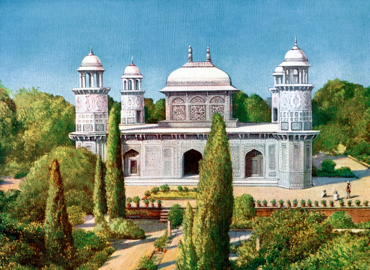 Itmad-ud-Dowlahin hauta, Agra, Intia, 1900-luvun alku tekijältä Unbekannt
