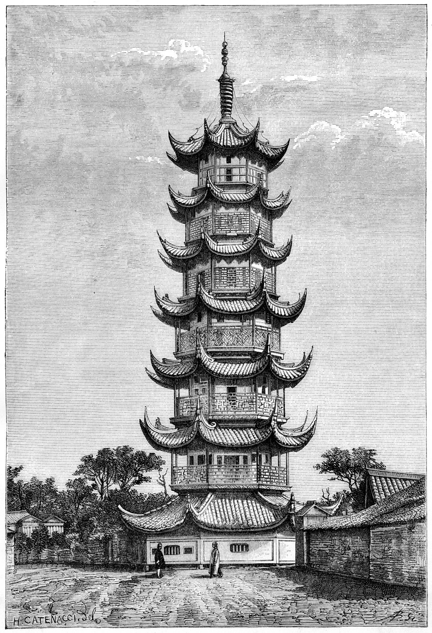 Long-Huan torni, Shanghai, Kiina, 1895 tekijältä Unbekannt