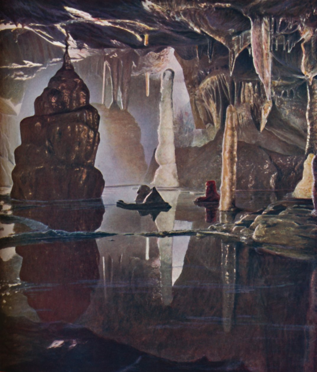 Transformaatiokohtaus Coxs Cavessa Cheddarissa, vuodelta 1935 tekijältä Unbekannt