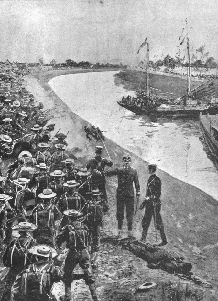 The Trouble in China, 1900-1901: Bluejackets matkalla Tientsiniin, 1901. tekijältä Unbekannt