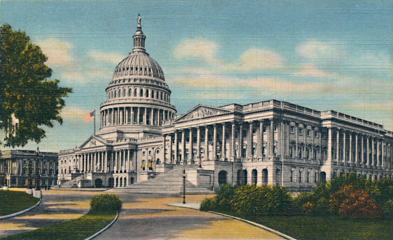 Yhdysvaltain Capitol, Washington D.C., 1940-luku tekijältä Unbekannt