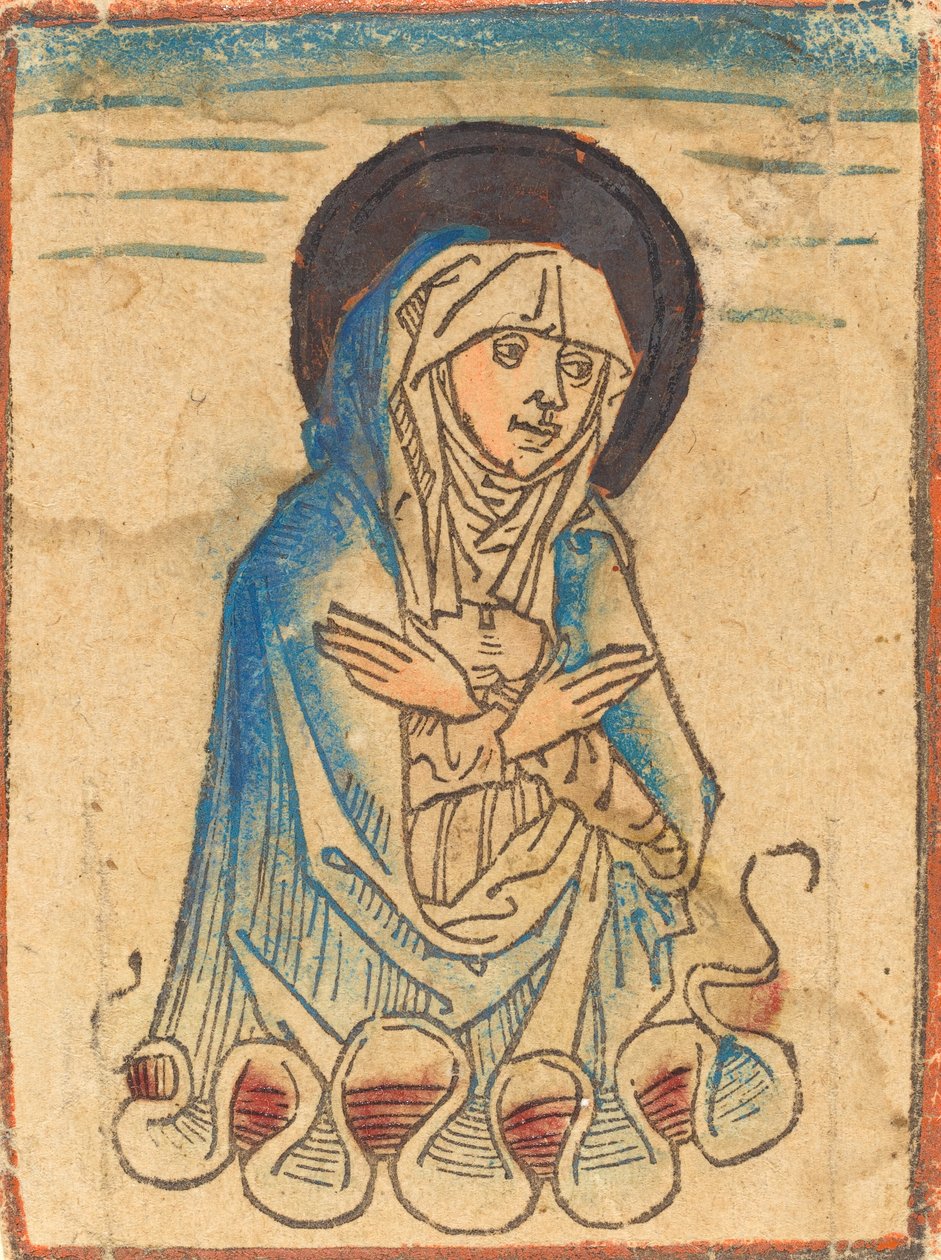 Neitsyt pilvissä, n. 14701480. tekijältä Unbekannt