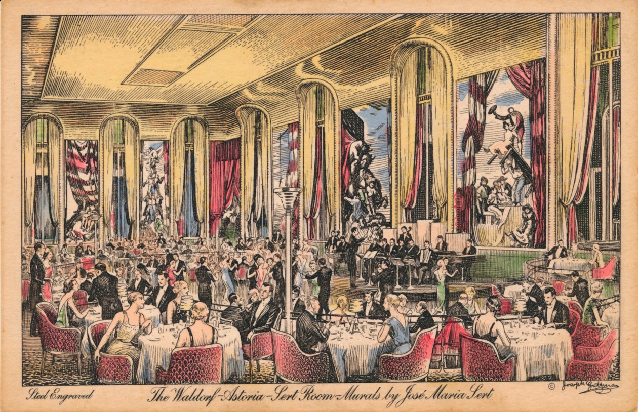 Waldorf Astoria, Sert-huone, Jose Maria Sertin seinämaalaukset 1930-luvulta tekijältä Unbekannt