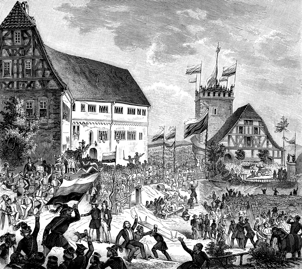 Wartburgin festivaali 12. kesäkuuta 1848 tekijältä Unbekannt