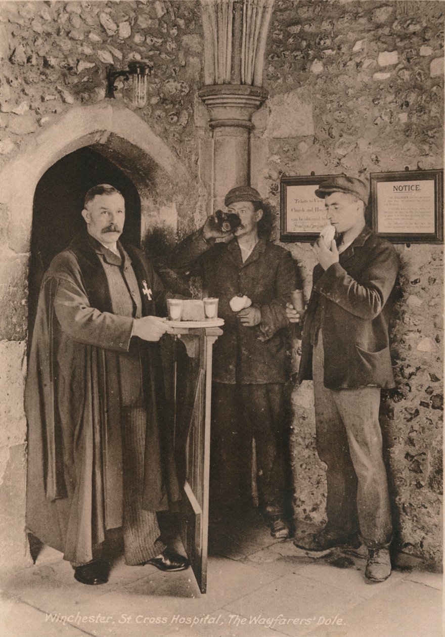 The Wayfarers Dole, Hospital of St Cross, Winchester, Hampshire, 1900-luvun alku tekijältä Unbekannt