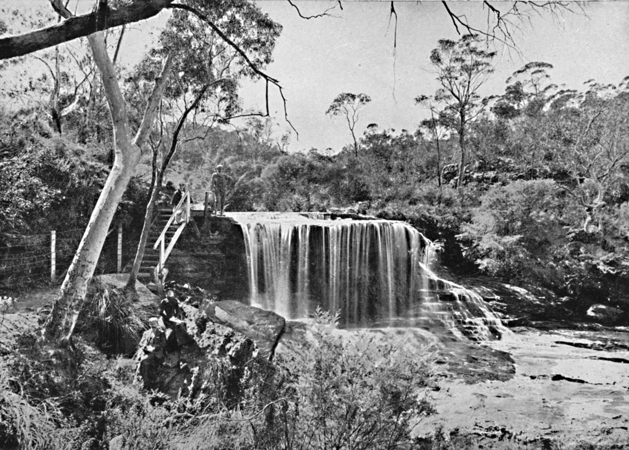 Weeping Rock Wentworth Fallsissa, Blue Mountainsissa, 1900. tekijältä Unbekannt
