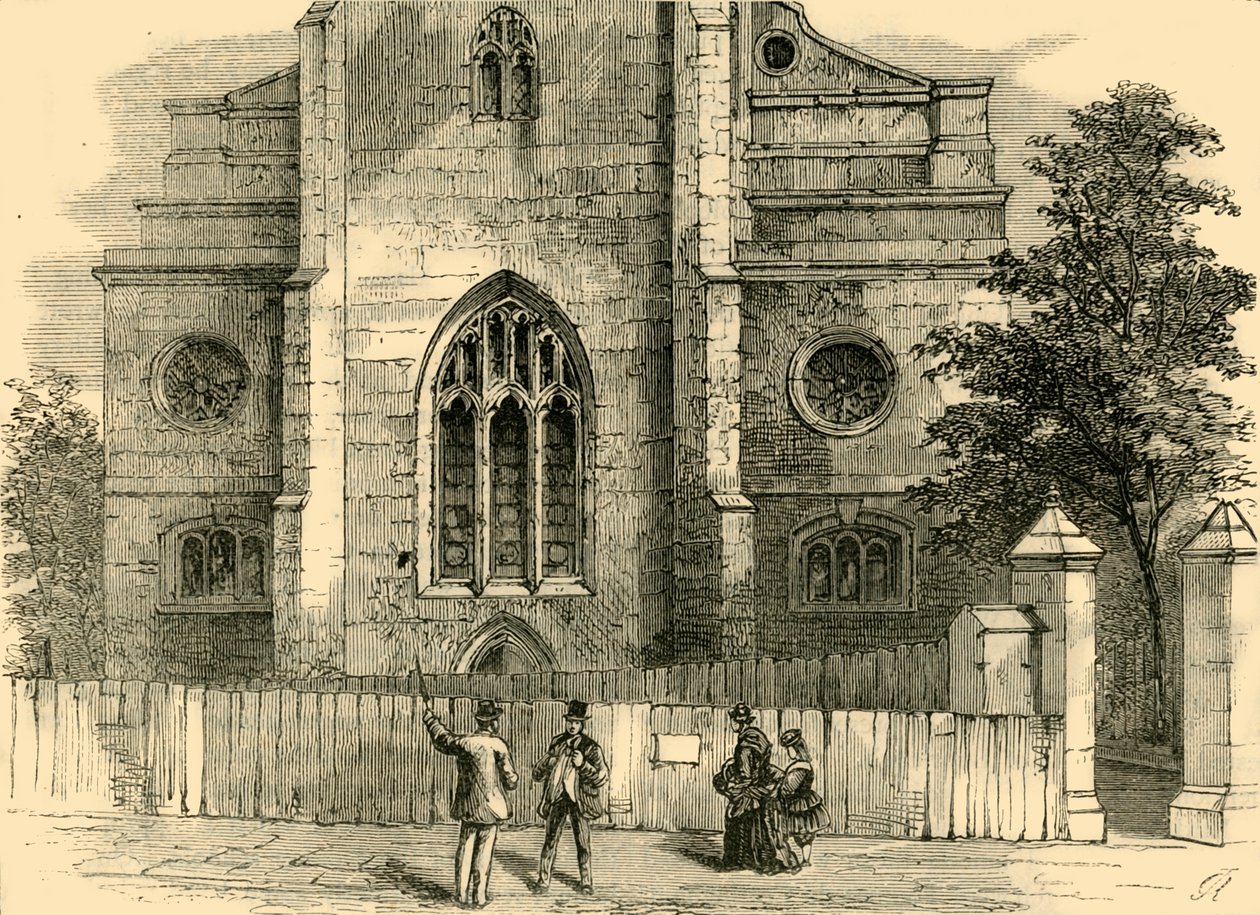 St. Andrewsin länsipää, jossa näkyy goottilainen kaari, n. 1872. tekijältä Unbekannt