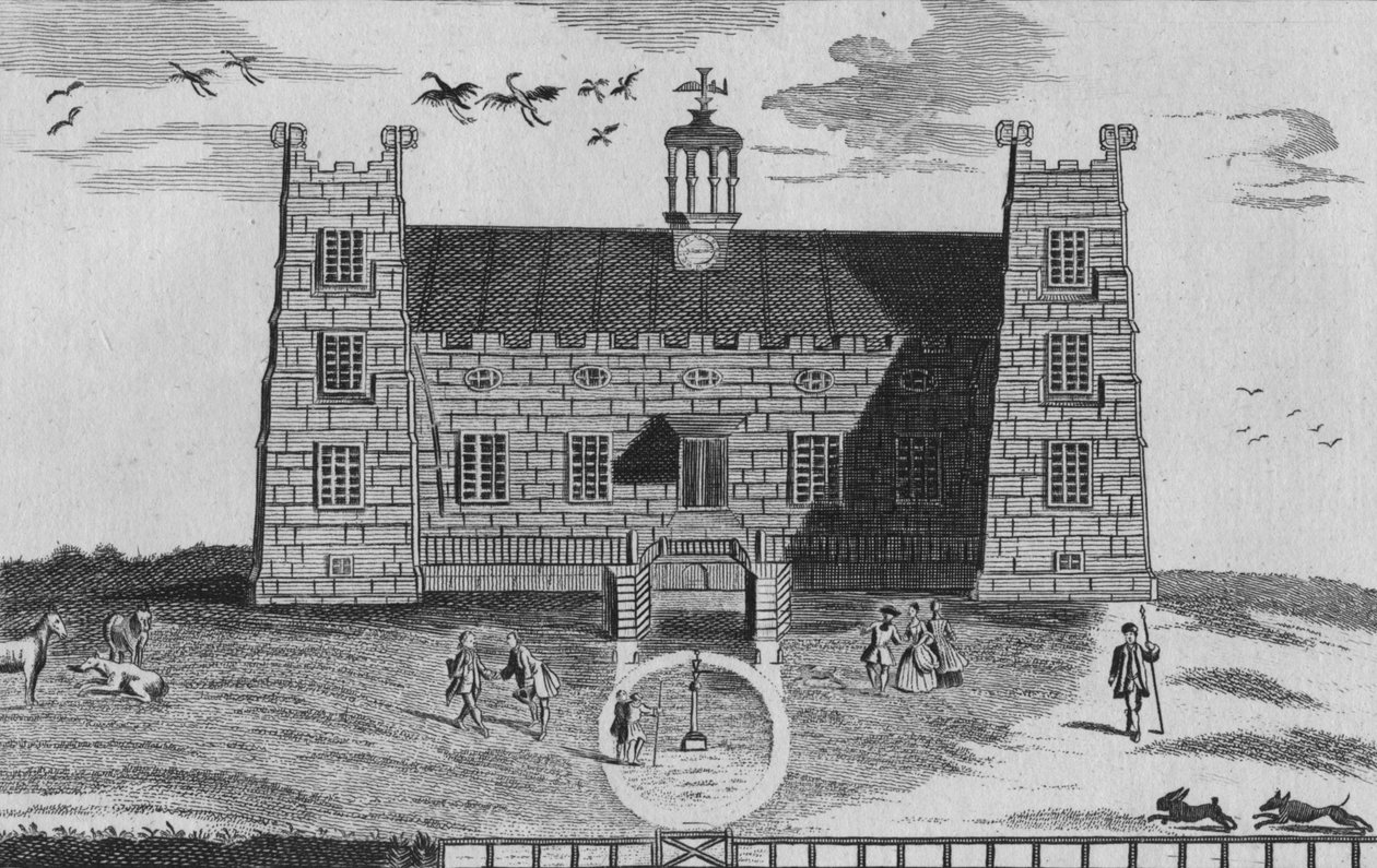 Lumley-Castlen länsinäkymä, n. 1767 tekijältä Unbekannt