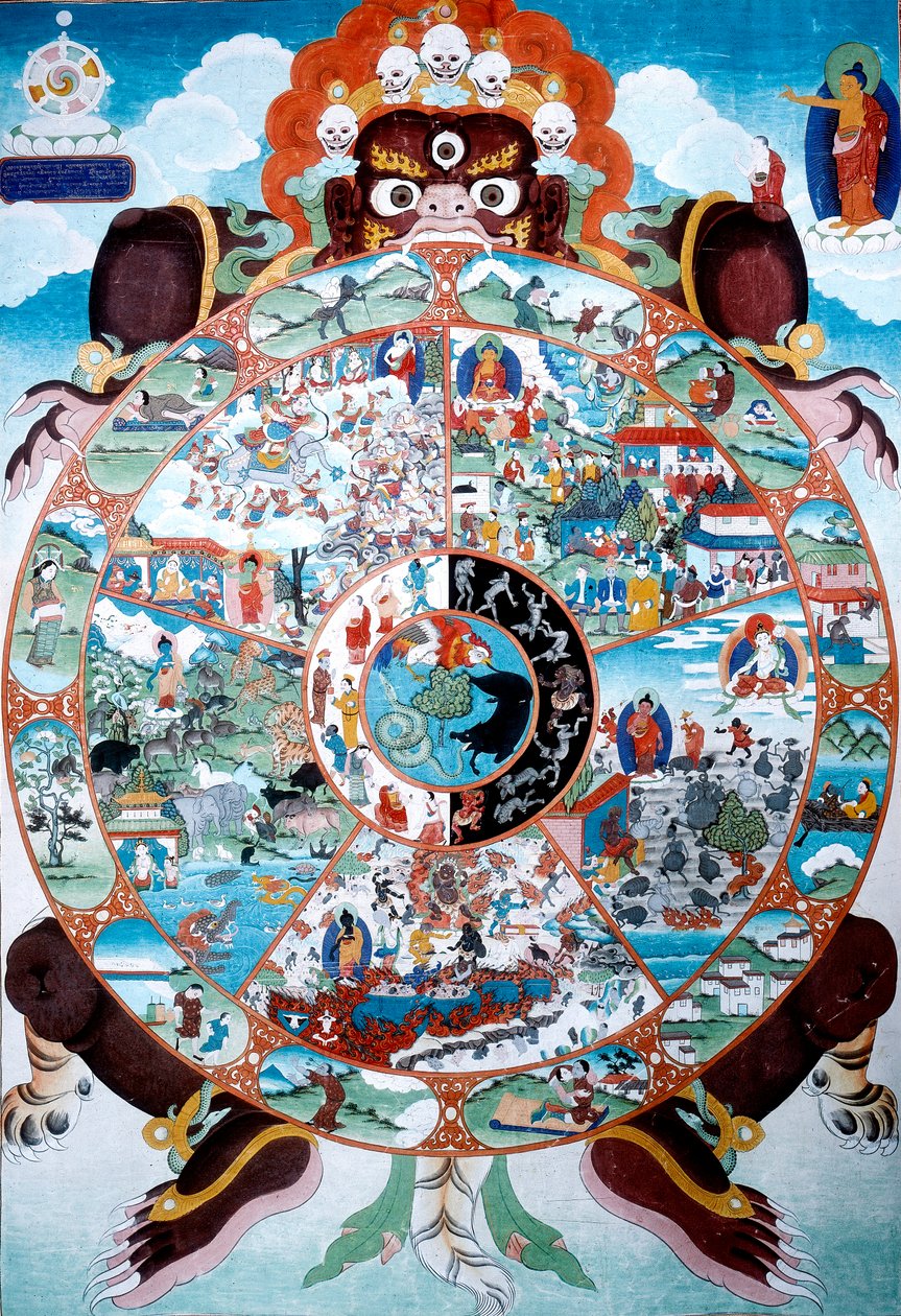 Elämänpyörä, Tiibet, 1800-1900-luku tekijältä Unbekannt