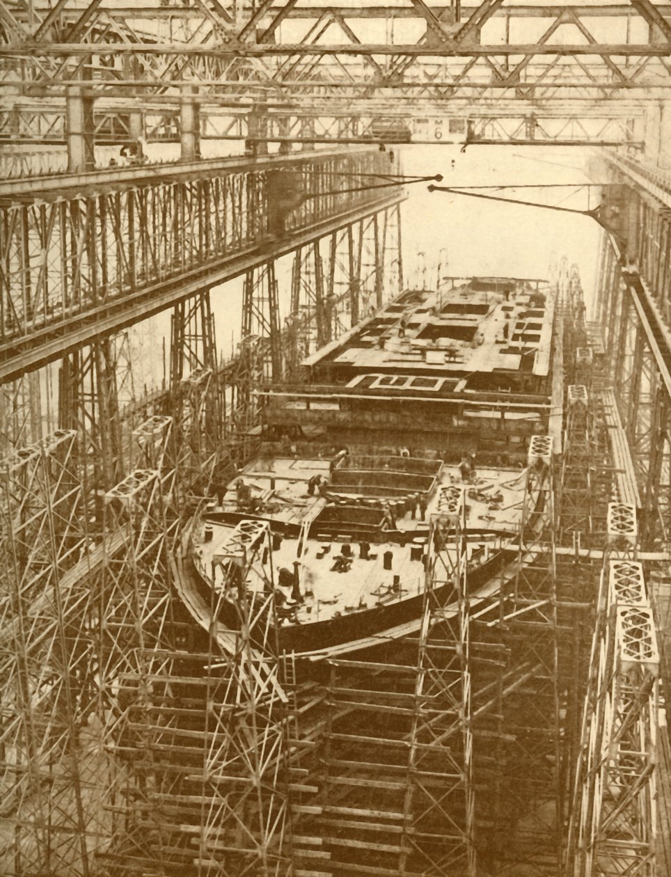 White Star Liner Doric rakenteilla, vuodelta 1930. tekijältä Unbekannt