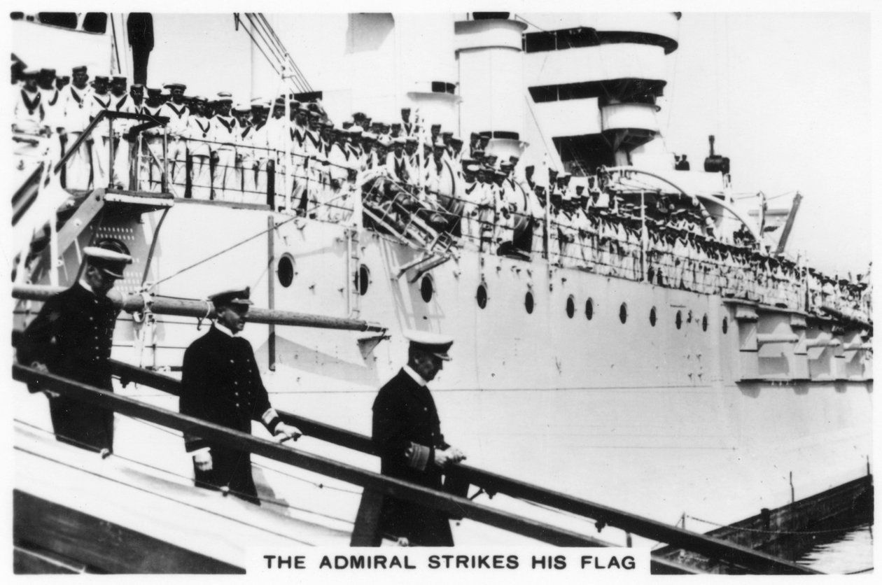 Amiraali lyömässä lippuaan, HMS Warspite, 1937 tekijältä Unbekannt