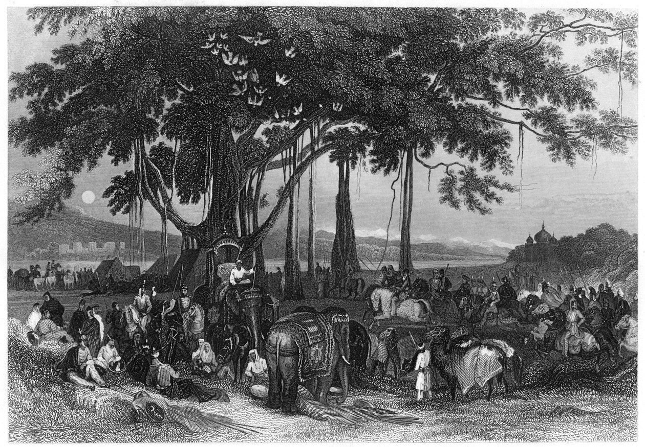 Epäsäännöllisen sikhien ratsuväen joukkojen saapuminen Intiaan vuonna 1860 tekijältä Unbekannt