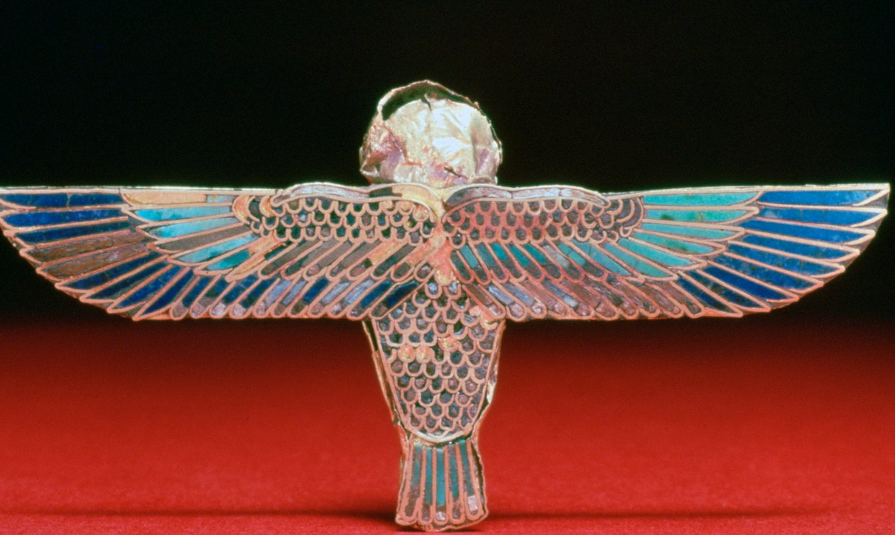Kultasiivisen ba-amuletin selkä, Ptolemaioksen aika, Egypti, 4.-1. vuosisadalla eKr. tekijältä Unbekannt