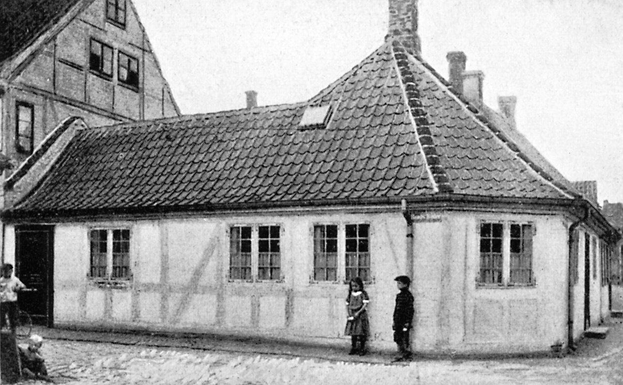 Hans Andersenin syntymäpaikka, Odense, Tanska, vuodelta 1920 tekijältä Unbekannt