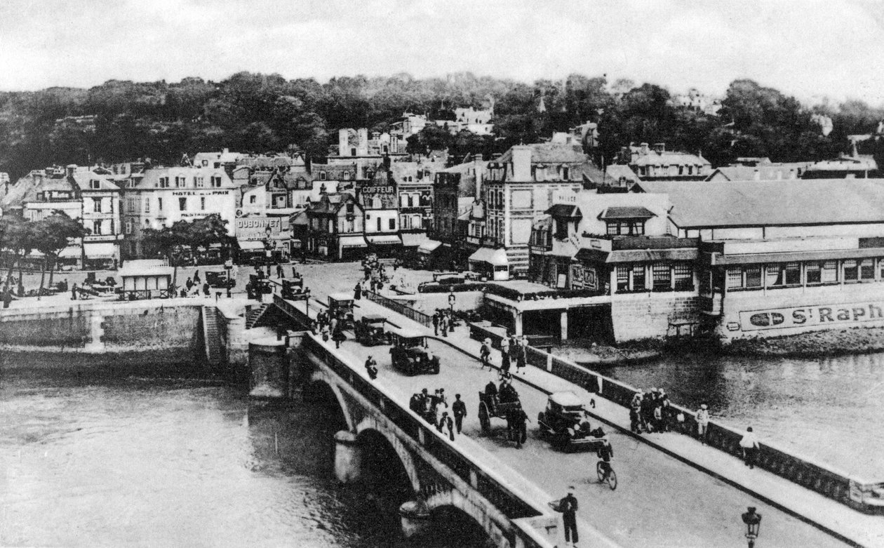 Silta Touques-joella, Trouville, Ranska, 1920-luku tekijältä Unbekannt
