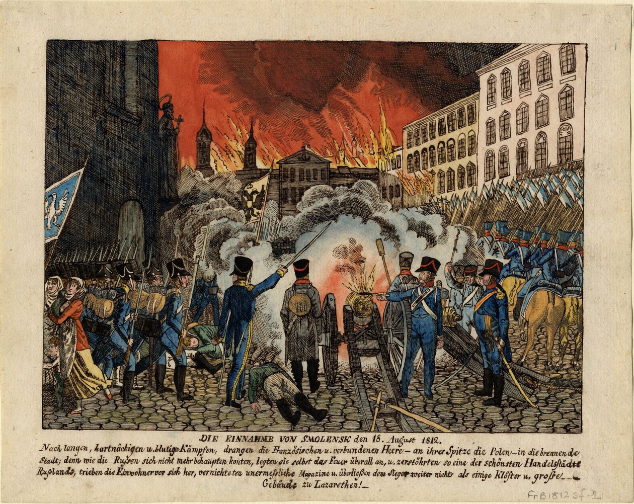 Smolenskin valtaus 18. elokuuta 1812, 1812 tekijältä Unbekannt
