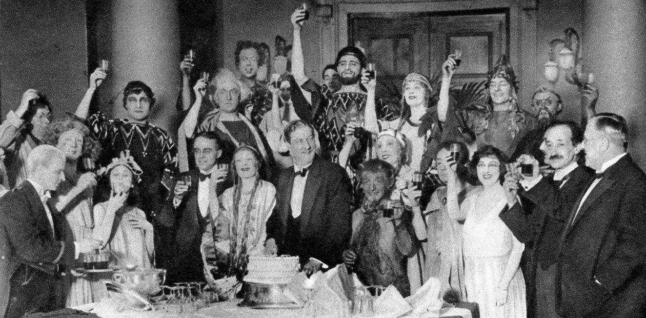 Näyttelijät elokuvasta A Midsummer Nights Dream, Green Room, Drury Lane Theatre, Lontoo, 1926-1927 tekijältä Unbekannt
