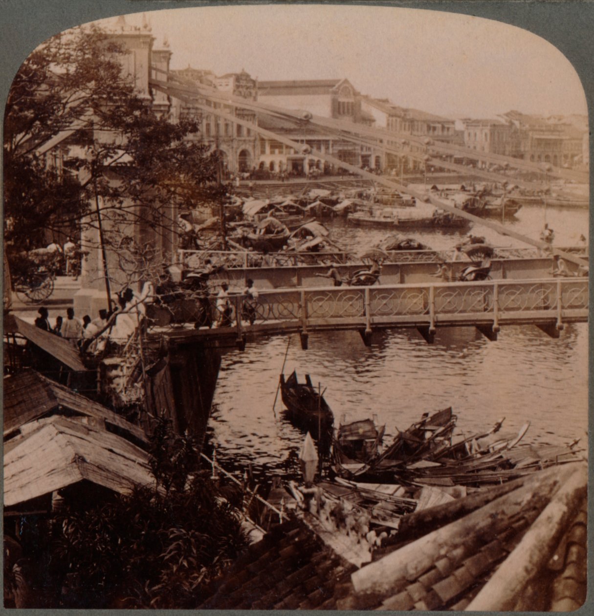 Liikenteen keskus - Singapore-joki ja Kavanagh-silta, Surveyors-toimistosta, Singapore, 19 tekijältä Unbekannt