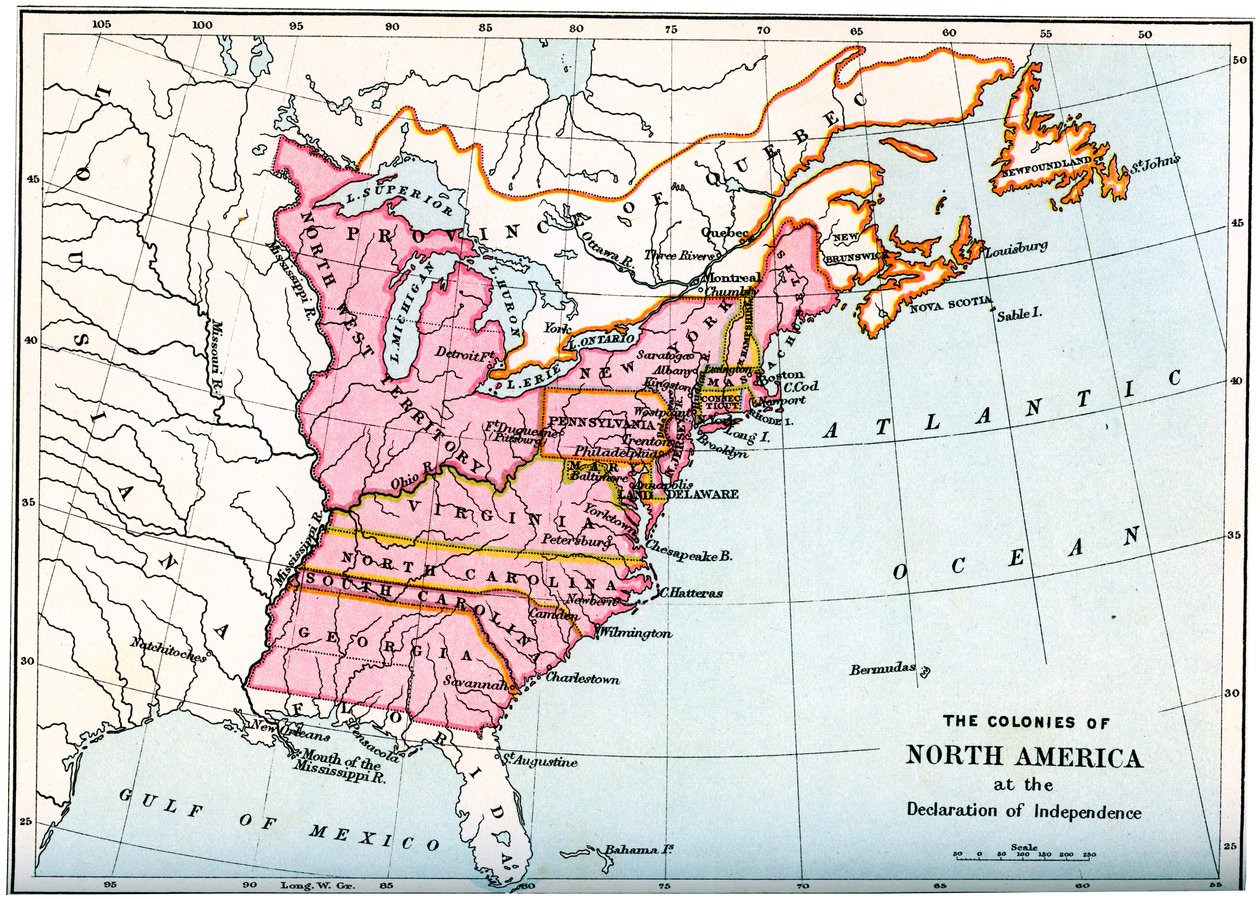 Pohjois-Amerikan siirtokunnat itsenäisyysjulistuksen yhteydessä, 1776 1894 tekijältä Unbekannt