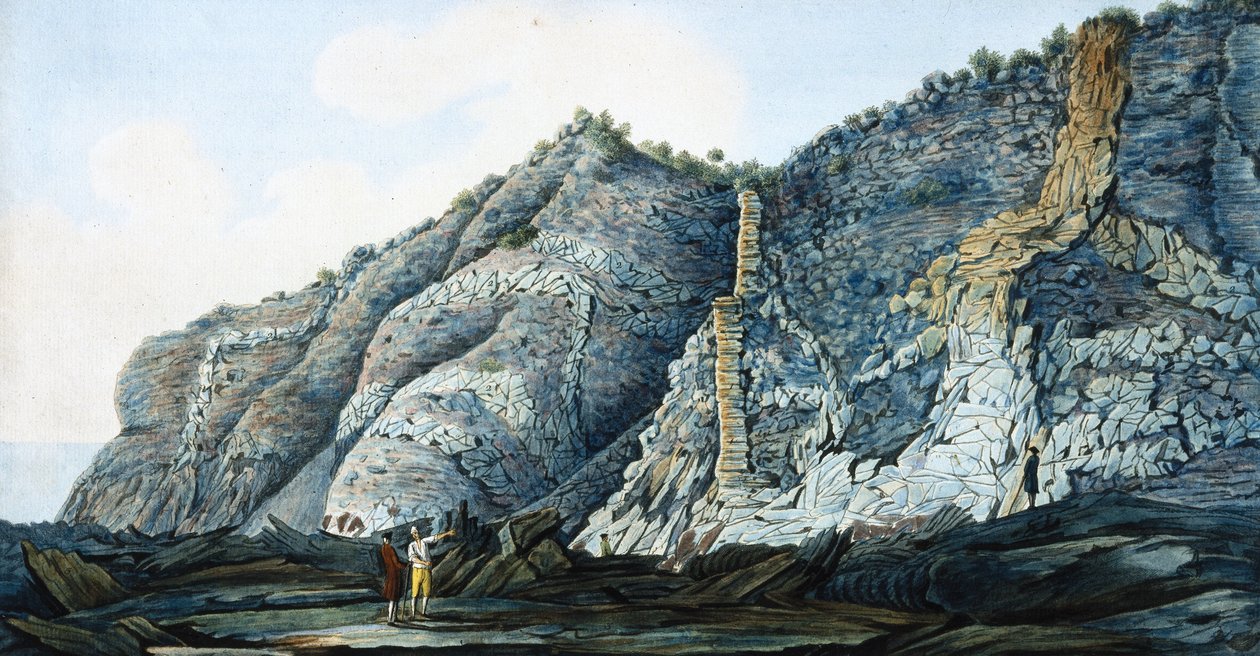Somma-vuoren kartio, Napolin kuningaskunta, n. 1776 tekijältä Unbekannt