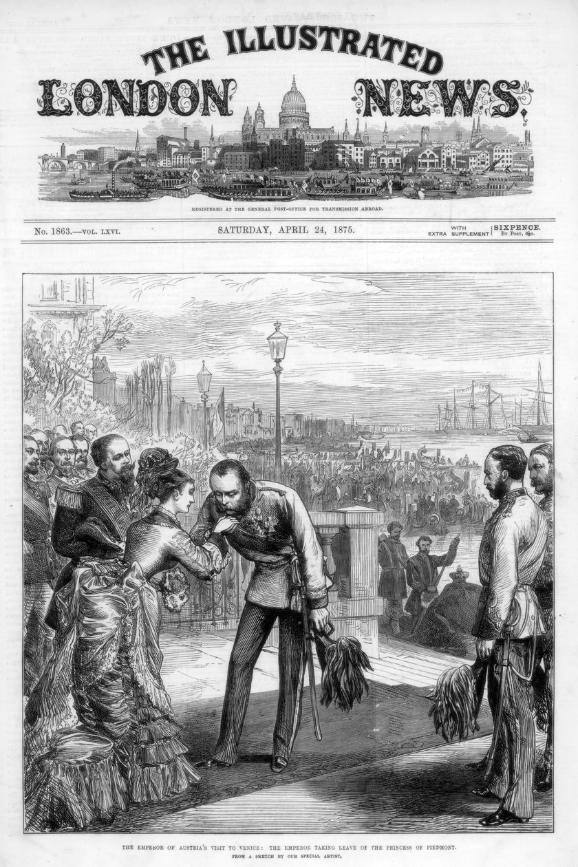 The Illustrated London News -lehden kansi, 24. huhtikuuta 1875 tekijältä Unbekannt