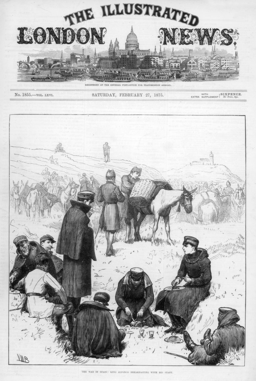 The Illustrated London News -lehden kansi, 27. helmikuuta 1875 tekijältä Unbekannt