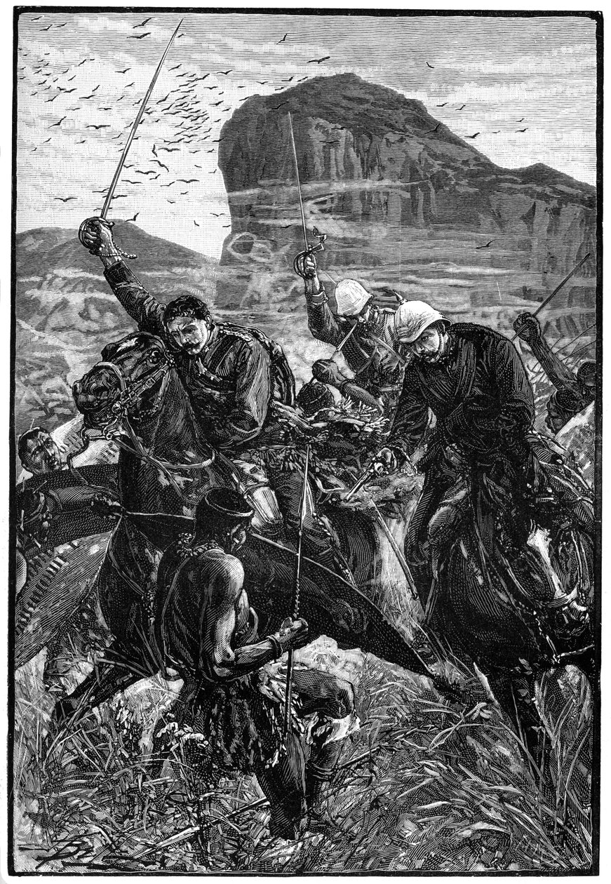 Viiva väreillä, Isandlwanan taistelu, englantilais-zulu-sota, 22. tammikuuta 1879, 1900 tekijältä Unbekannt