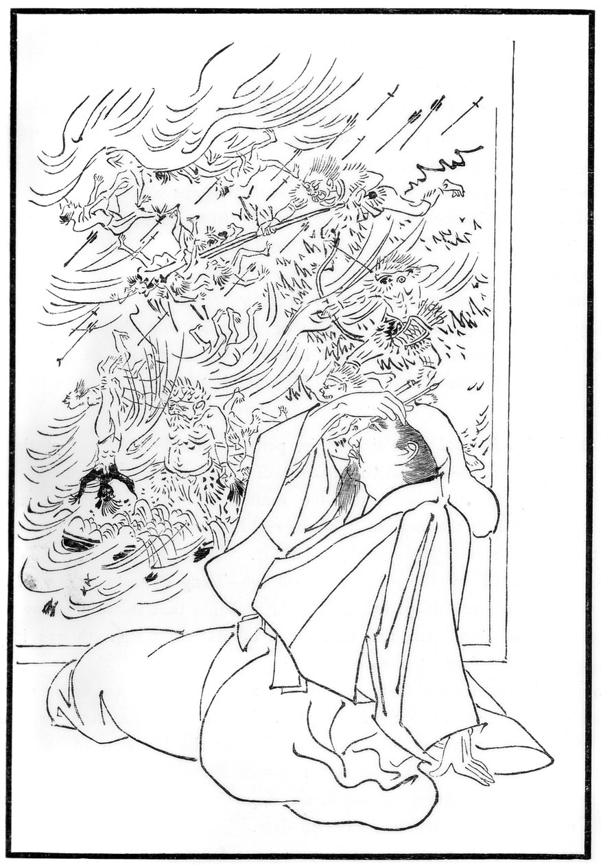 Kose no Hirotakan kuolema, 1886 tekijältä Unbekannt