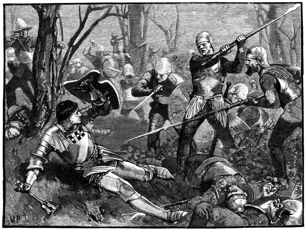 Kuninkaantekijän Warwickin kuolema, 1471 c1880 tekijältä Unbekannt
