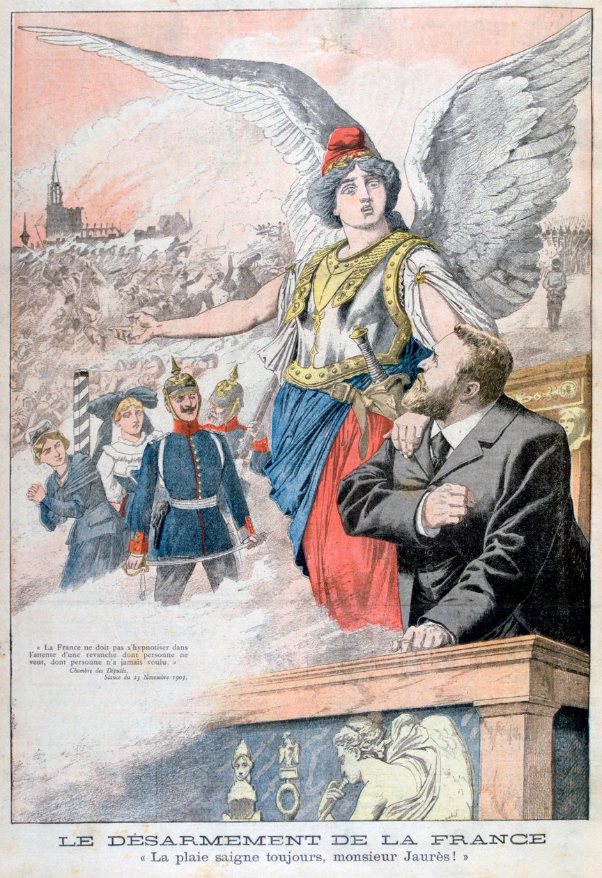 Ranskan aseistariisunta, haava vuotaa aina verta, herra Jaures!, 1903 tekijältä Unbekannt