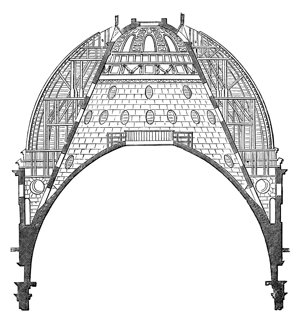 St Paulin katedraalin kupoli, Lontoo, 1600-luku 1882 tekijältä Unbekannt