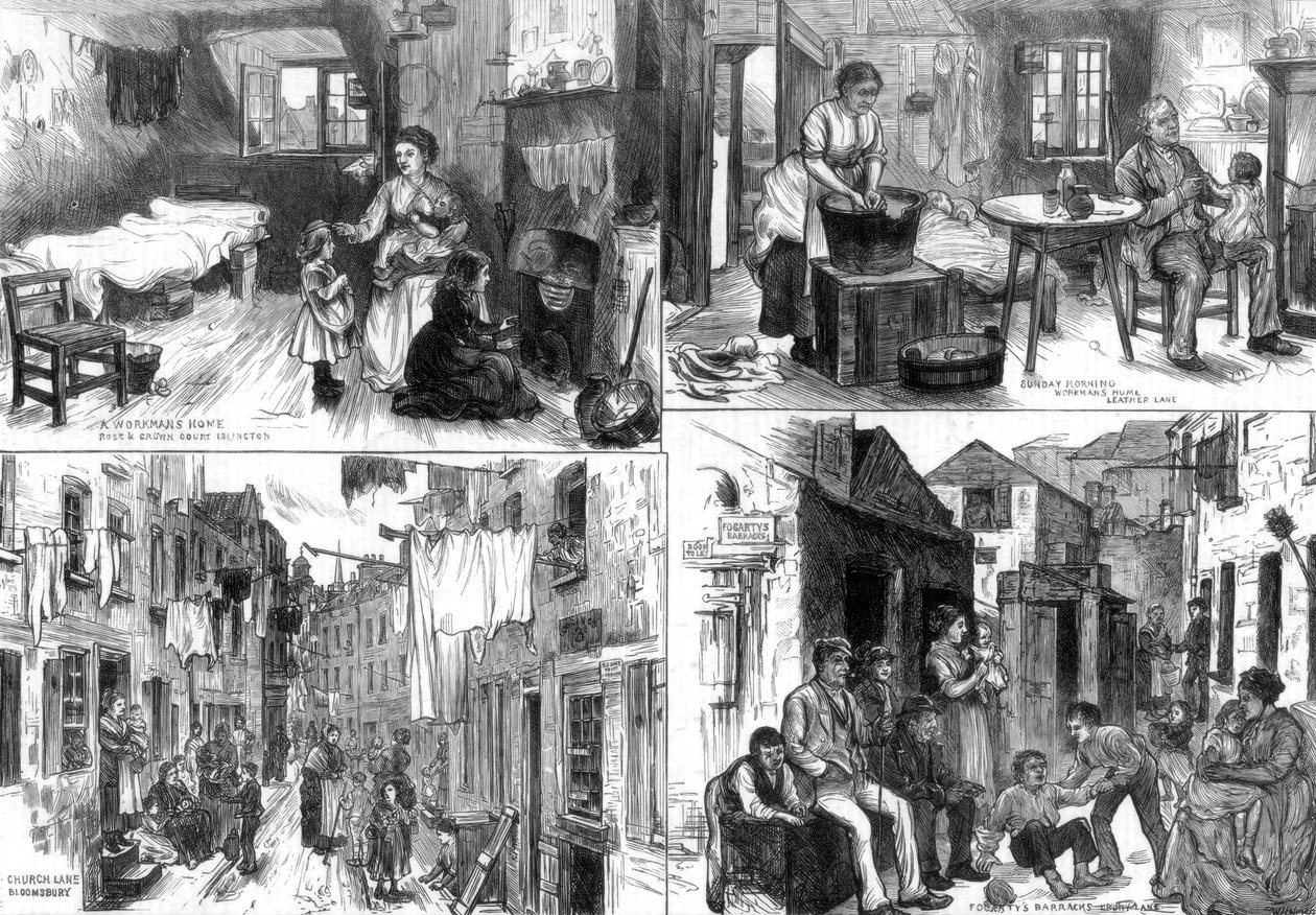 Köyhien asunnot Lontoossa, 1875 tekijältä Unbekannt