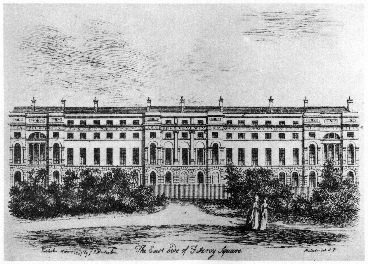 Fitzroy Squaren itäpuoli, Lontoo, 1807 1907 tekijältä Unbekannt