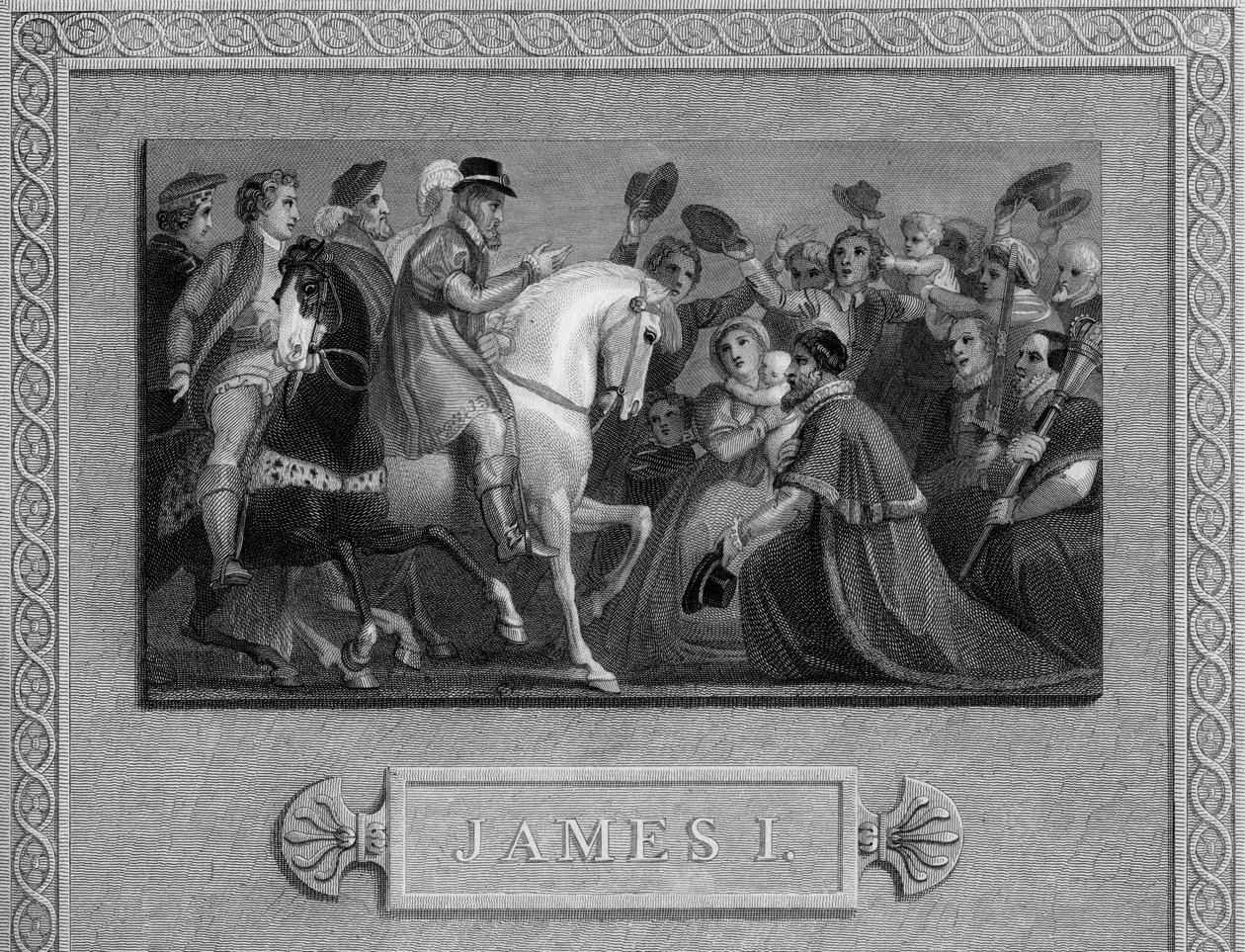 James I:n tulo Lontooseen, 1603, 1800-luku tekijältä Unbekannt