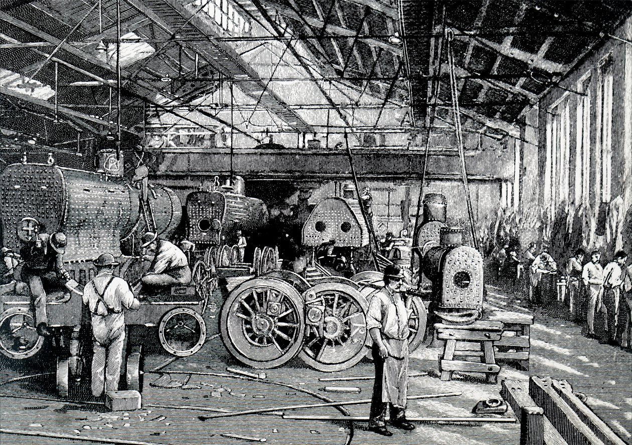 Baldwin Locomotive Worksin pystytysliike. tekijältä Unbekannt