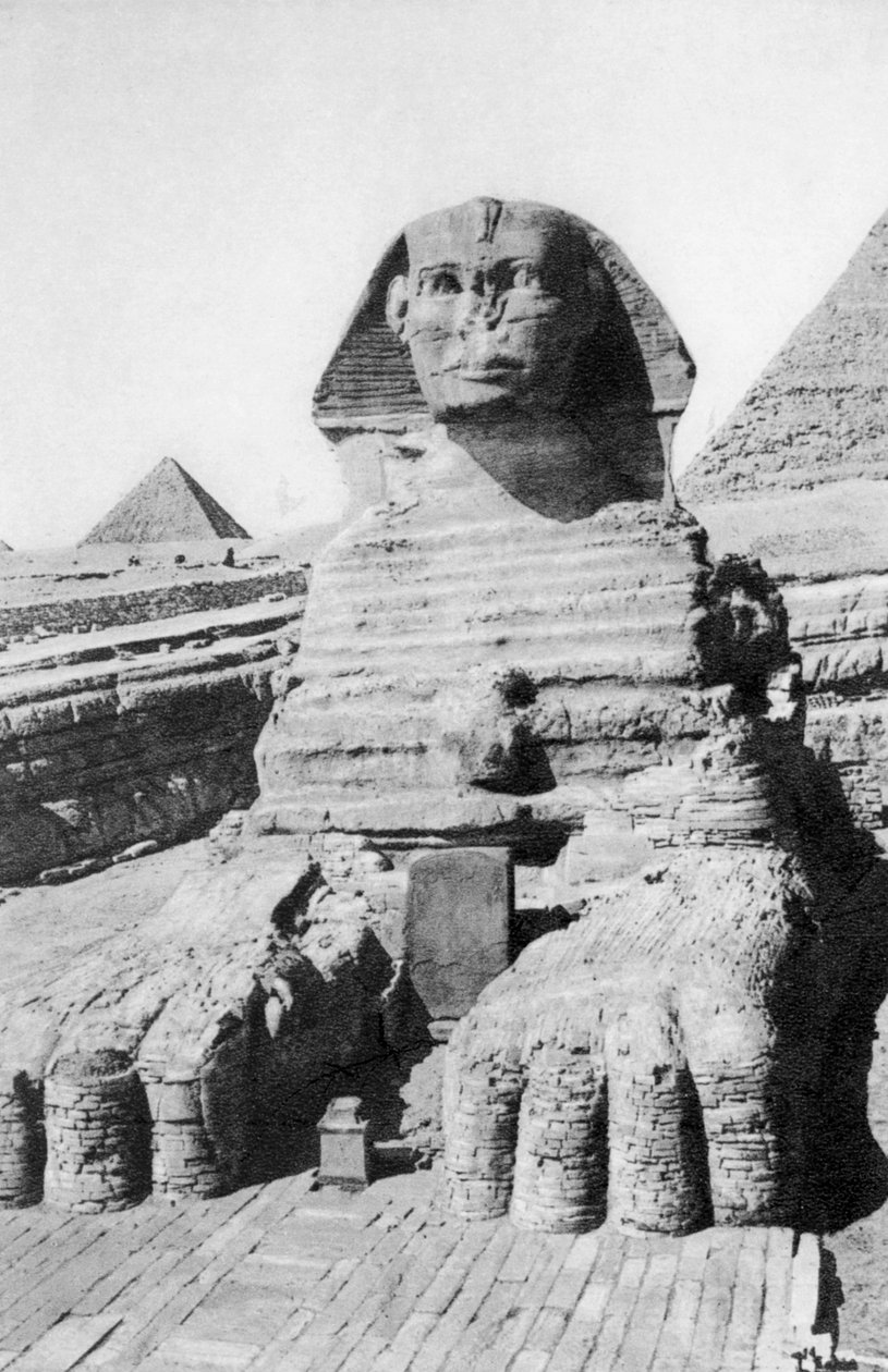 Kaivettu sfinksi, Kairo, Egypti, 1920-luku tekijältä Unbekannt