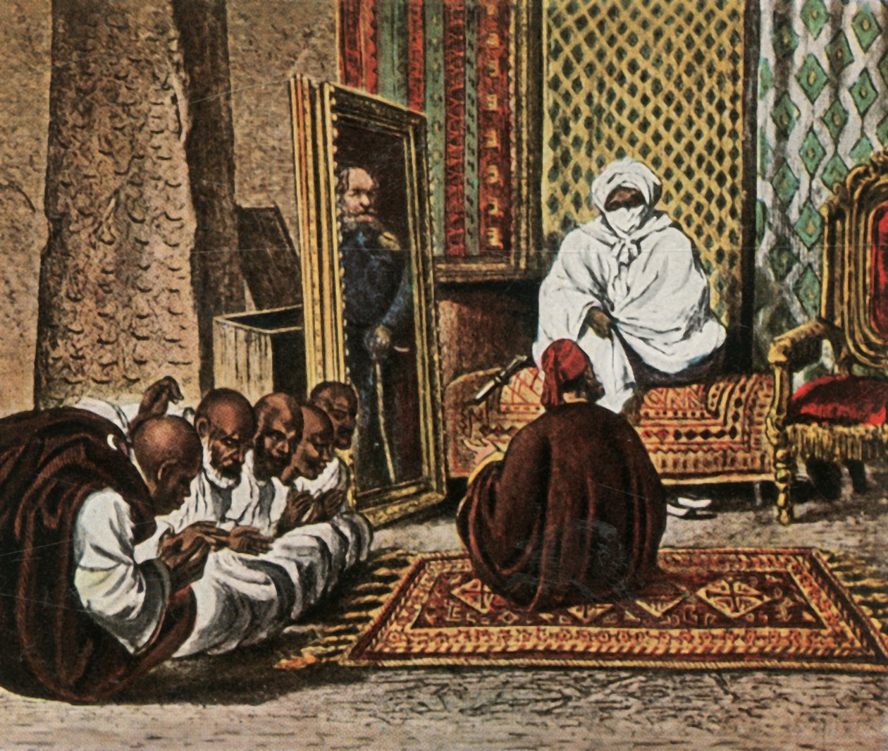 Tutkija Nachtigal Bornun sheikki Omarin kanssa, 5. kesäkuuta 1870, 1936. tekijältä Unbekannt