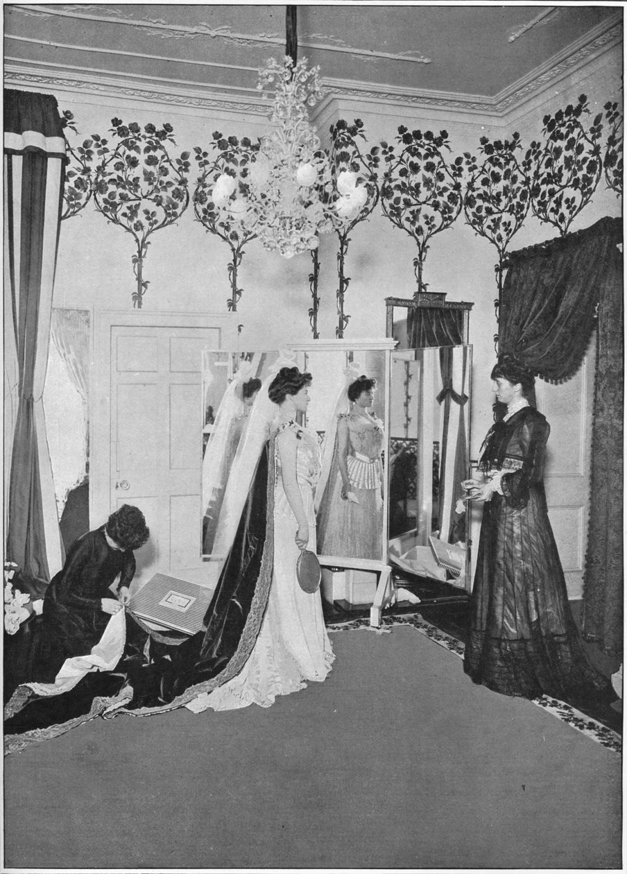 Ompelijan viimeistely, Lontoo, c1901 1901 tekijältä Unbekannt