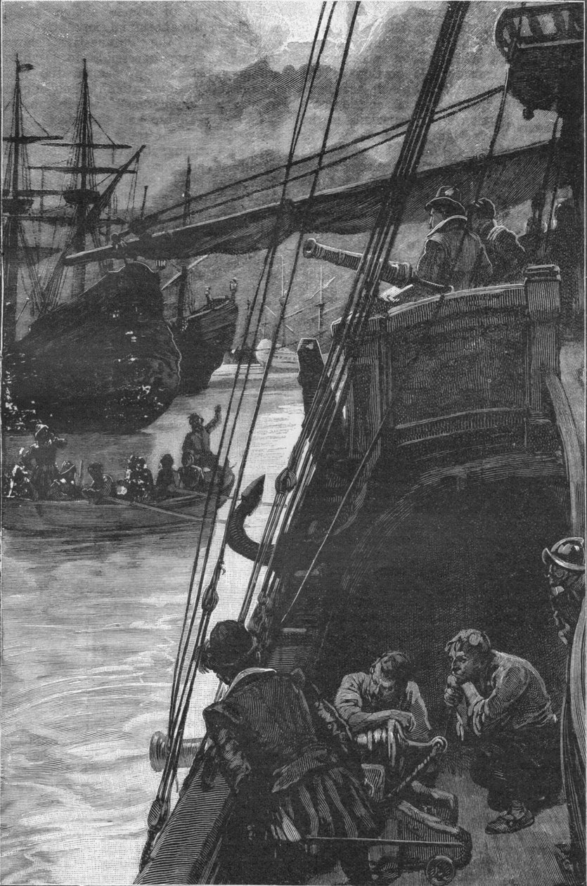 Ensimmäinen englantilainen laiva Tyynellämerellä: Sir Francis Drakes Golden Hind Limassa, 1579 1908. tekijältä Unbekannt