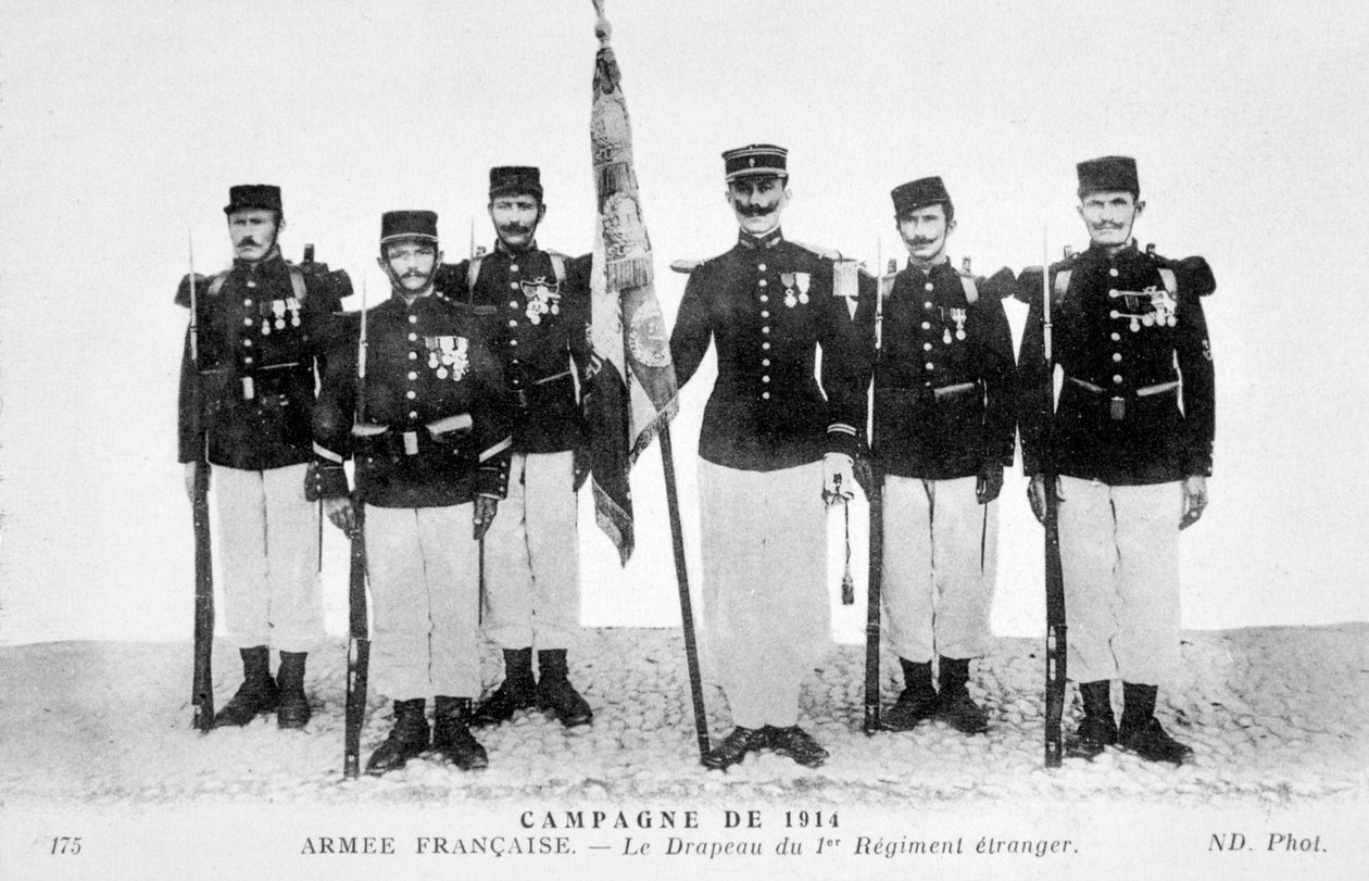 Ranskan muukalaislegioonan 1. rykmentin lippu, 1914 tekijältä Unbekannt