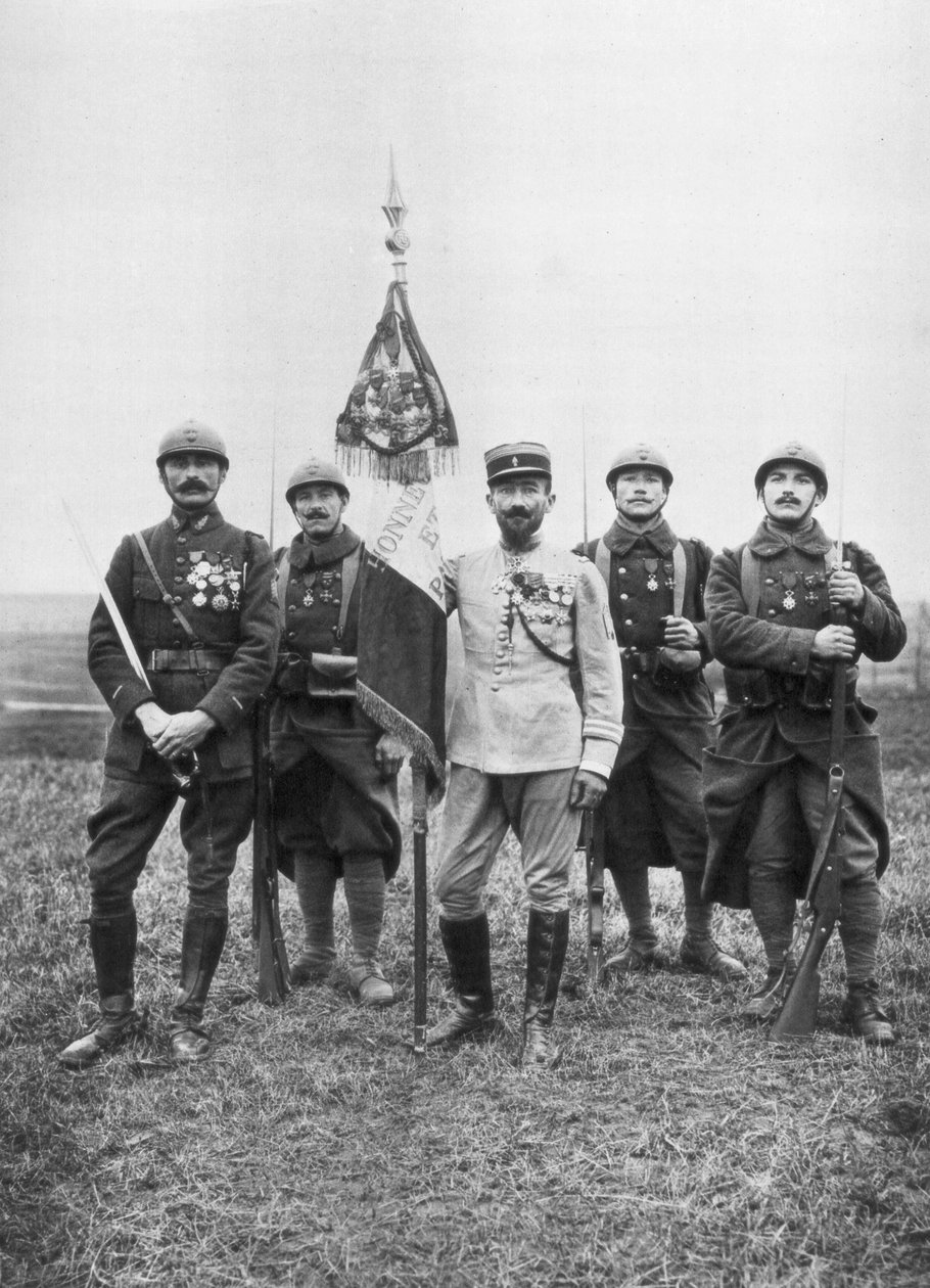 Ranskan muukalaislegioonan rykmentin Marchen lippu, c1914-1918 tekijältä Unbekannt
